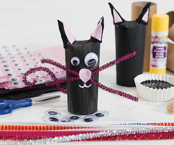 Cute Black Cat Stand Ups Craft Activity for Halloween