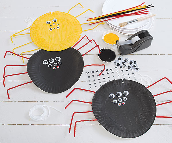 Paper Plate Spiders Creative Craft Activity for Halloween