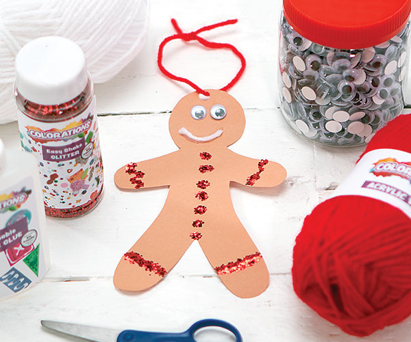 Gingerbread Person Ornament Creative Craft Activity for the Holidays