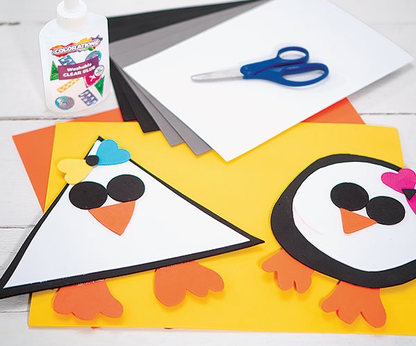 Shapes Penguins Creative Craft Activity for Winter