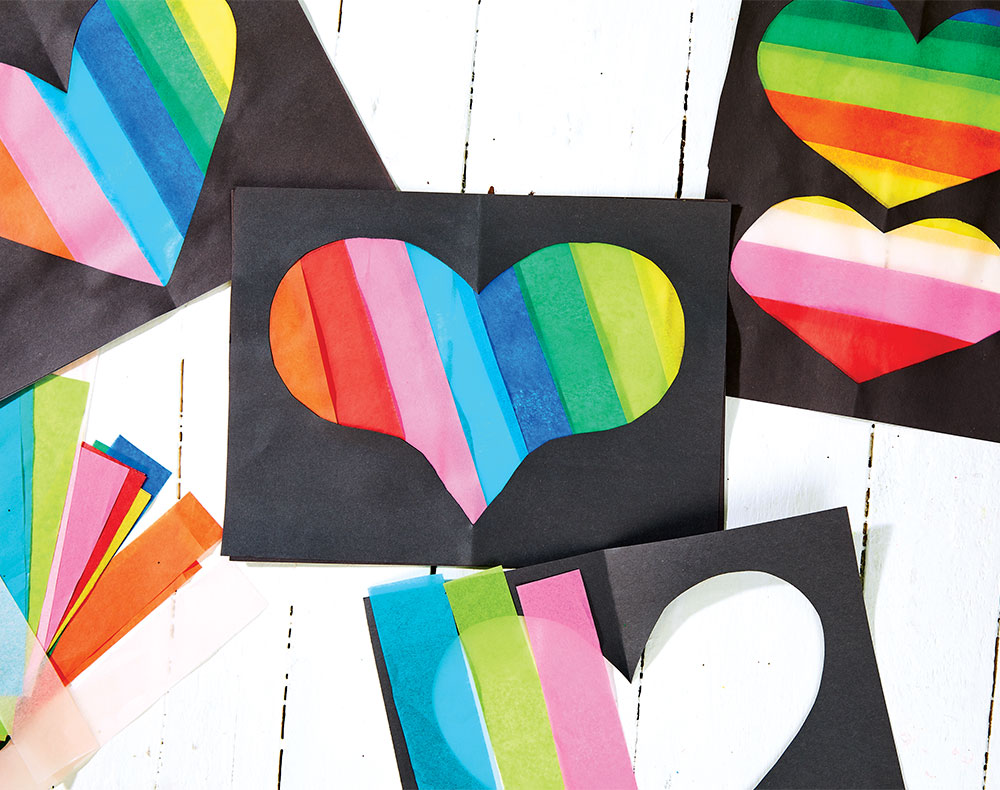 Celebrate Pride! Rainbow Heart Stained Glass Window Art